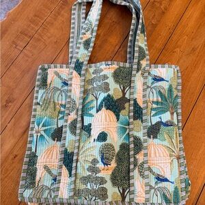Nature-Inspired Green Tote Bag